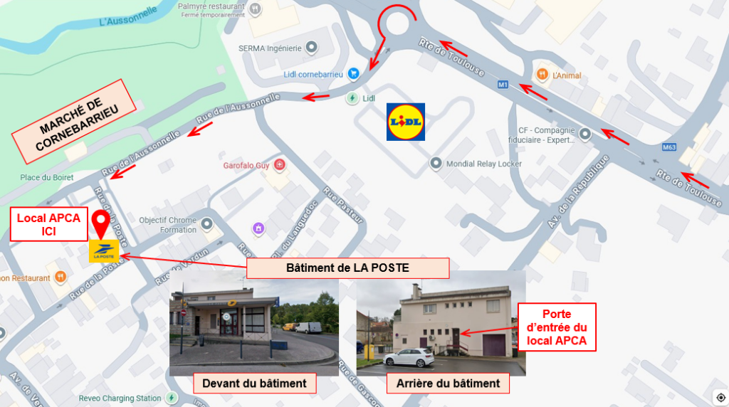 Plan d'accès au local APCA